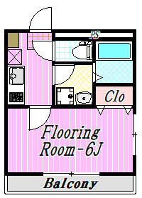２号室角部屋は腰窓なし　西側