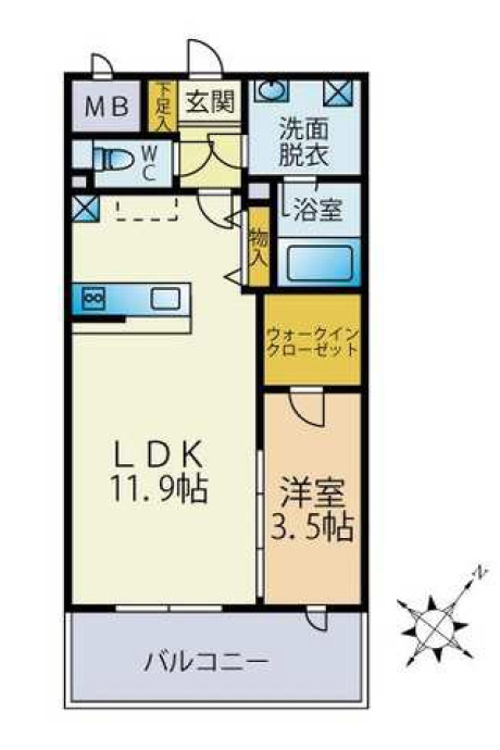 SYKプレミール東那珂の間取り|使いやすい間取りです。