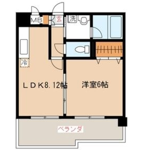 カマラード吉塚の間取り|使いやすい間取りです。