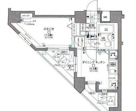 日神デュオステージ笹塚東館の間取り