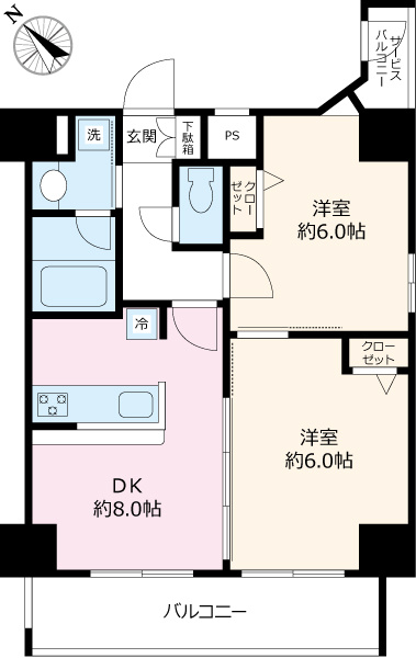 スカイコート巣鴨の間取り