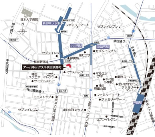 アーバネックス千代田淡路町の地図