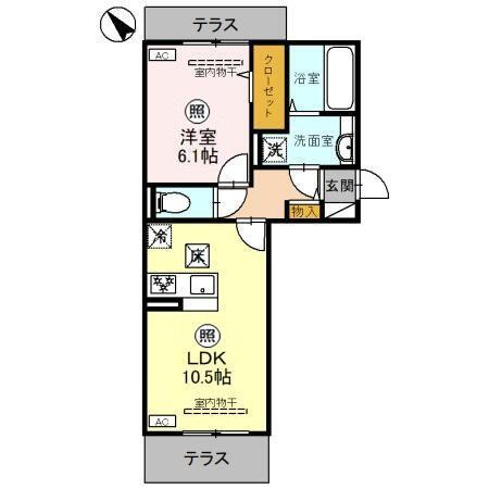D-ROOM歌川町の間取り