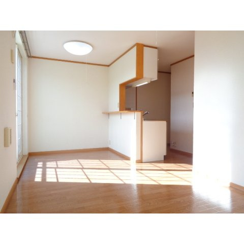 岐阜市芥見大船２丁目のアパートの居間・リビング