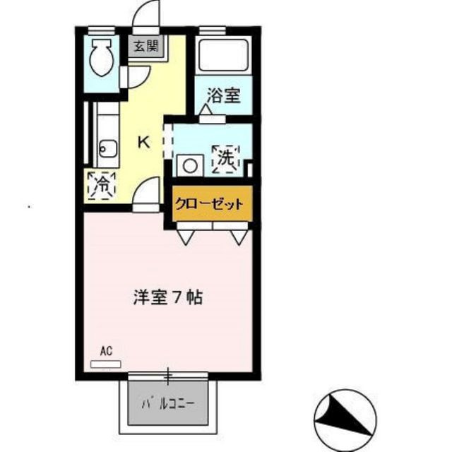 岐阜市日野東４丁目のアパートの間取り