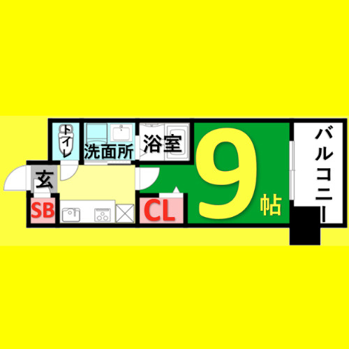 パルティール浅間町　名古屋市賃貸　仲介手数料無料の間取り