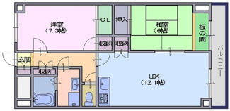 【間取り】 | グラン・シャリオ二階堂