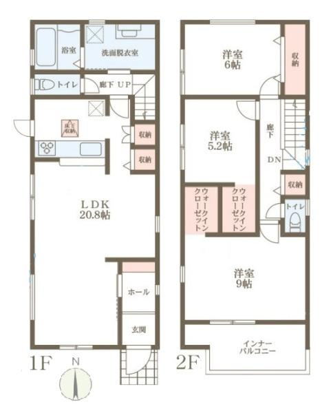 リーブルガーデン東九条町 １号棟 ／新築一戸建の間取り