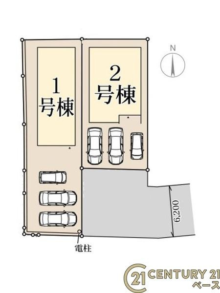 リーブルガーデン東九条町 ２号棟 ／新築一戸建の区画図|■こちらの物件は２号棟です！■