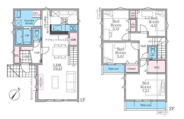 大和市上和田の新築一戸建の間取り