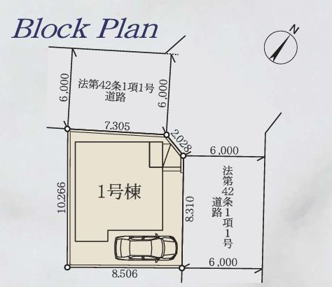 中央区高根２丁目新築戸建て　2期1号棟の区画図|区画図「中央区高根2丁目新築戸建て　1号棟」