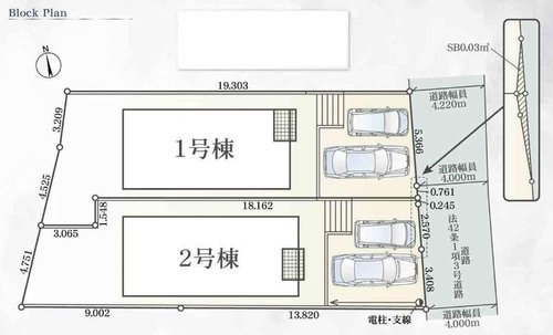 【横浜市瀬谷区宮沢2丁目67-23全2棟新築戸建て】★仲介手数料無料★（三ツ境小学校・原中学校）の区画図