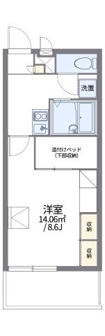 レオパレスリバーサイド藤の間取り