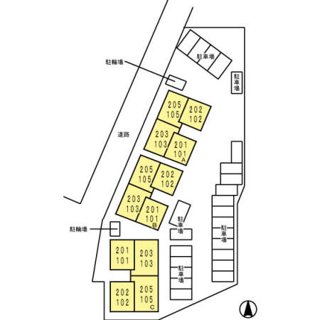 cle du bonheur　２番館の区画図