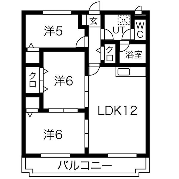 江南市飛高町泉の賃貸マンションの間取り