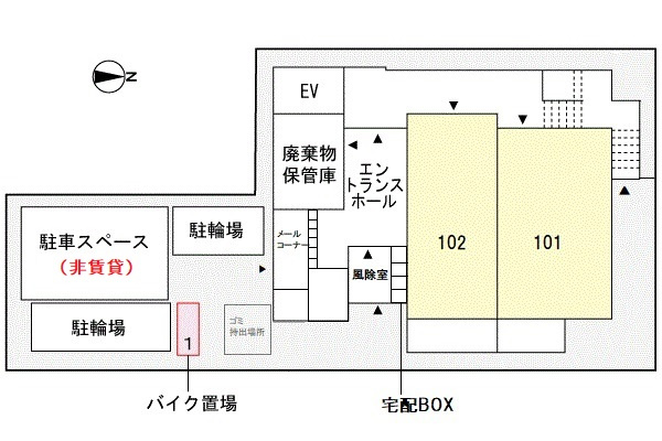Ｅ．ステージ　新御徒町の区画図