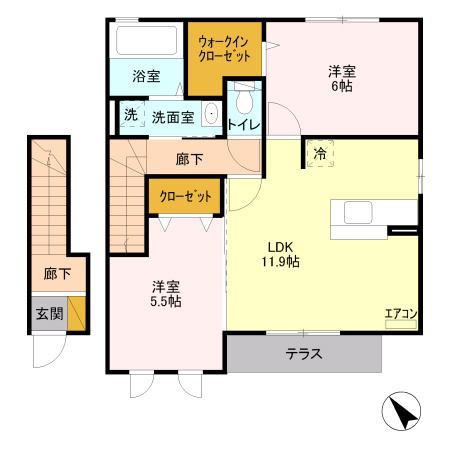 【間取り】 | ティンカーベル　Ｂ