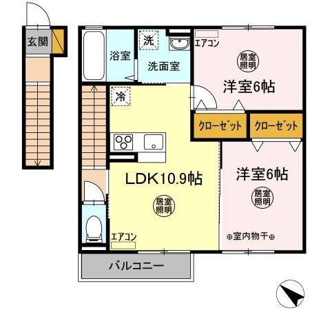ラヴィラントさしまBの間取り