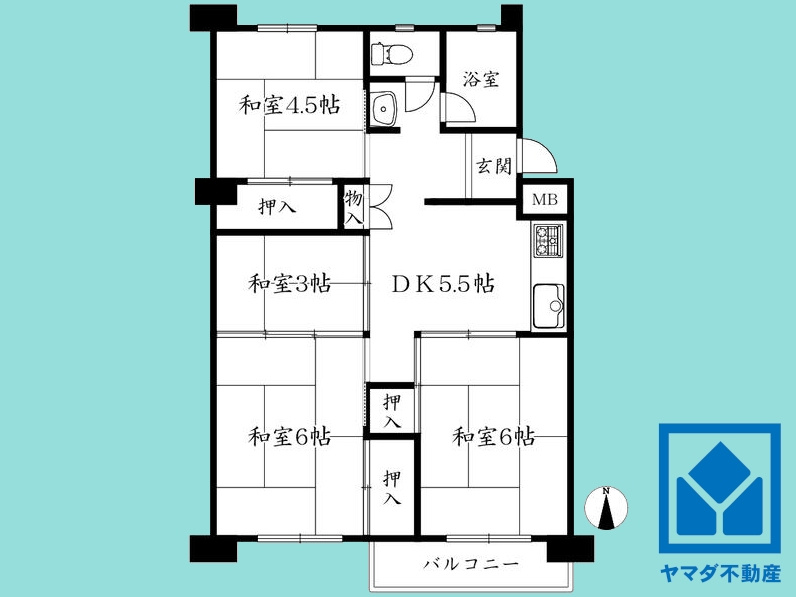 下板橋住宅B棟の間取り