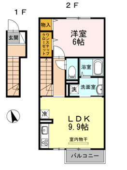 クラージュＫＳの間取り