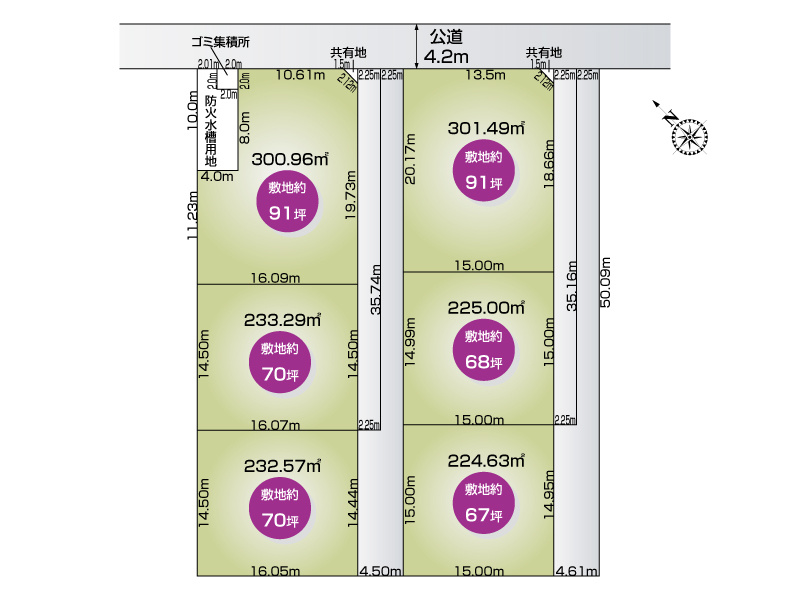 行田市大字前谷　全６区画の分譲地