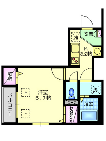 Ｆｉｒｓｔ Ｃｒａｎｅ（ファーストクレイン）の間取り