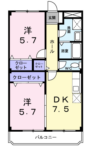 【間取り】 | ドミール加佐
