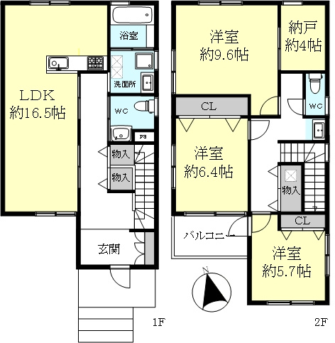 神戸市垂水区清水が丘1丁目戸建の間取り