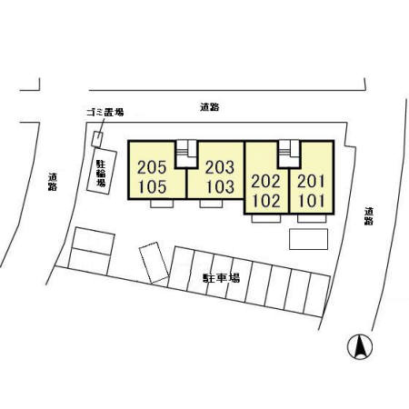 プロスパー　Bの区画図