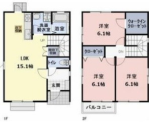 熊澤様戸建賃貸住宅Ａの間取り