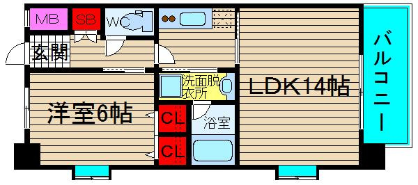 エスレジデンス淀屋橋の間取り