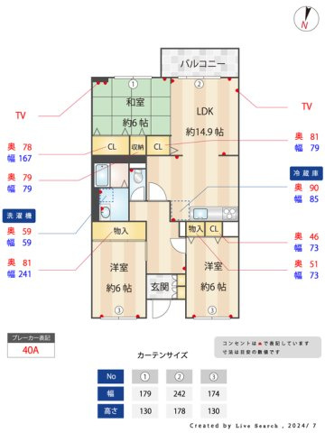 川崎市麻生区上麻生４丁目の賃貸マンションの区画図|※他部屋参考写真