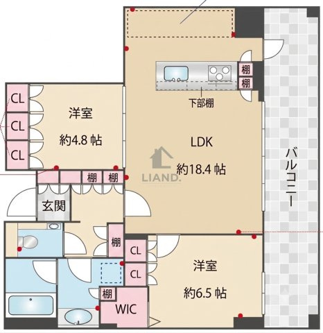 福岡大名ガーデンシティ・レジデンス　舞鶴小学校区の間取り|福岡大名ガーデンシティ・レジデンス