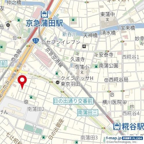 アリエッタ南蒲田【おとり物件なし】#学生・社会人にオススメ！初期費用分割払いOK！の地図