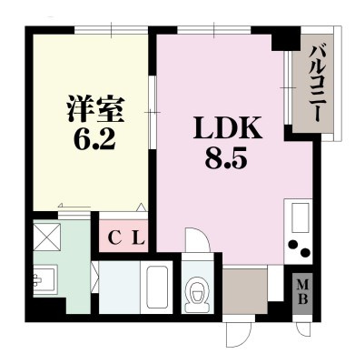 中天マンションの間取り