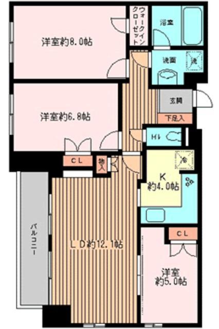 モアクレスト神宮前の間取り| 