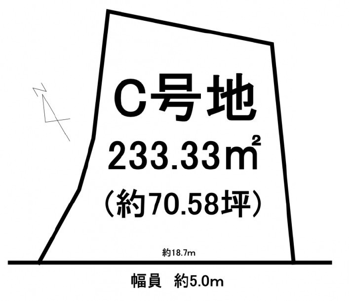野洲市北比江C号地　売土地の土地図