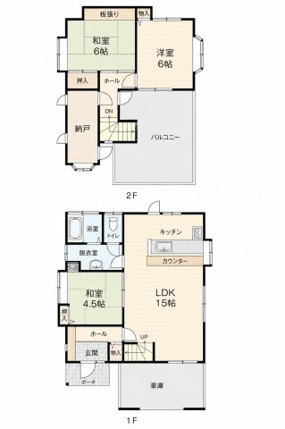 行田市持田　中古戸建の間取り