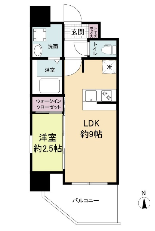 アドバンス難波ラシュレの間取り|現状有姿