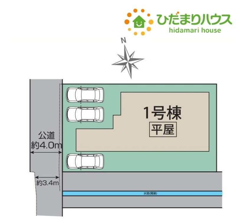 深谷市西島　新築一戸建て　ブルーミングガーデン　01の区画図