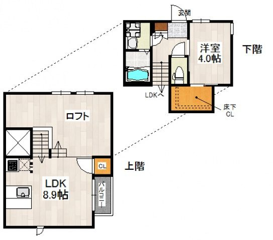ＣＢ東宮原リーザの間取り