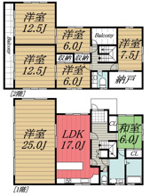 【間取り】 | 五井東3丁目戸建