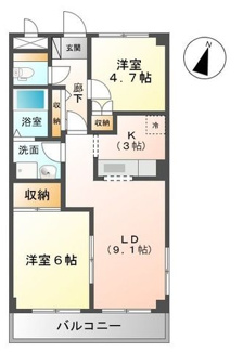 【間取り】 | パールハイツ蘇我Ⅰ