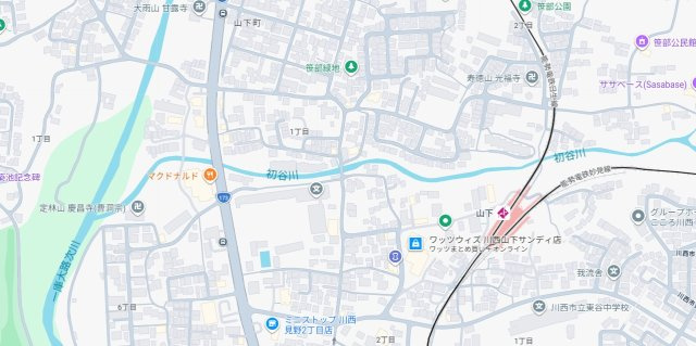 川西市見野　第5期　新築一戸建ての地図