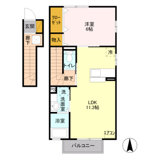 【間取り】 | セジュール山口　５番館