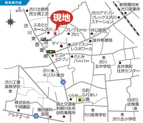 【新築】渋川市金井第４　限定１棟　クリエートの家　新築建売の地図
