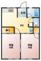 【間取り】 | 使い勝手のよい2DKの間取り ！