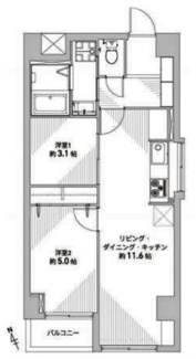 【間取り】 | フドウ八丁堀ハイツ