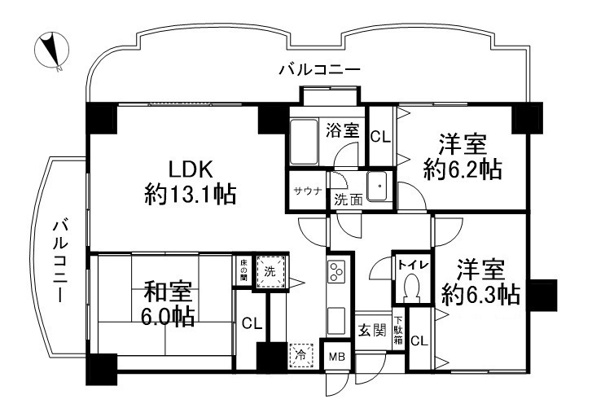 【間取り】 | ロワジール伊豆一碧 参番館