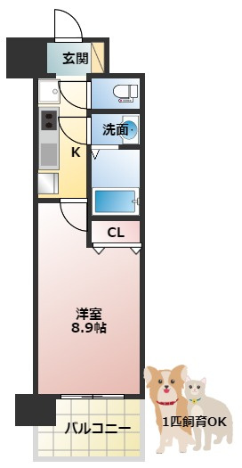 スプランディッド京橋EASTの間取り